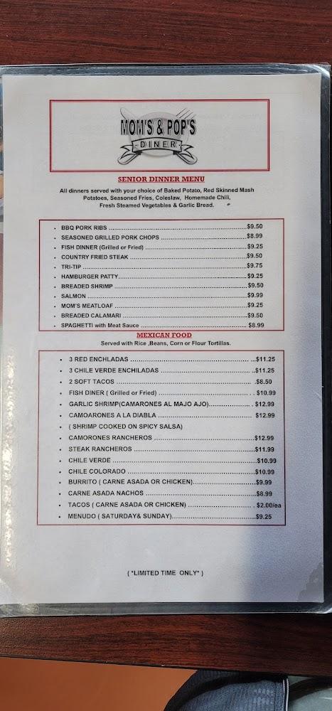 Mom's & Pop's Diner Menu image 3